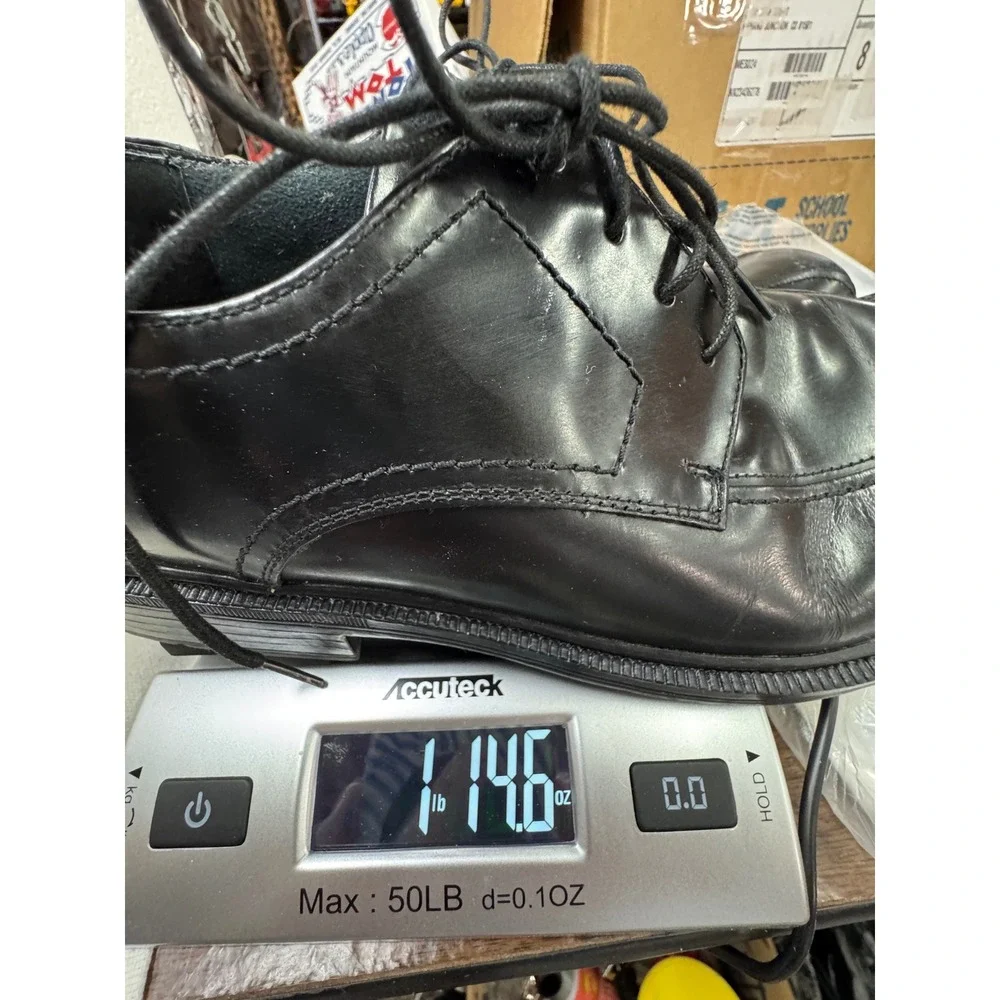 Bostonian Dress Shoes Mens 10 Black Leather Bicycle Toe Lace Up‎ Oxfords